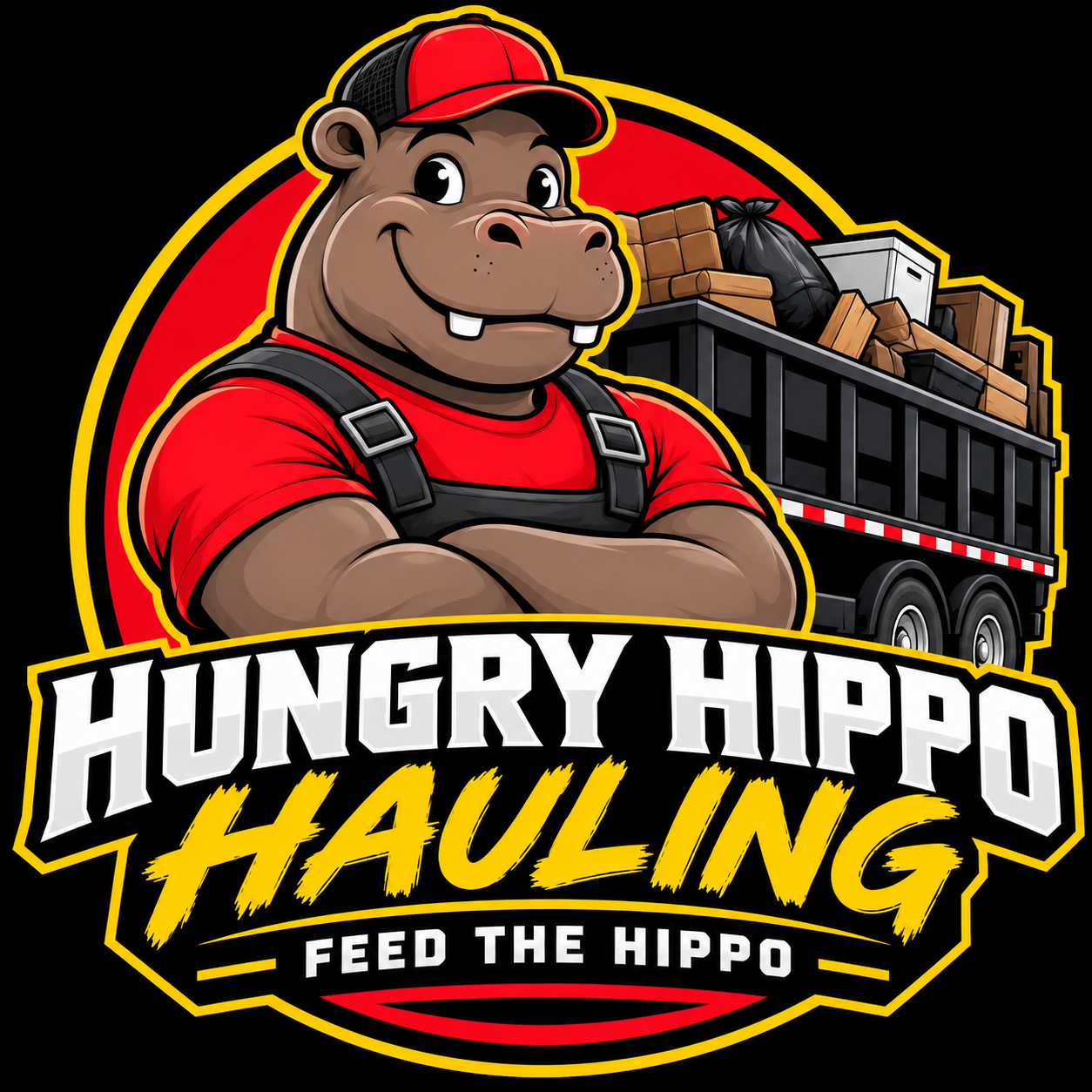 Hungry Hippo Hauling logo